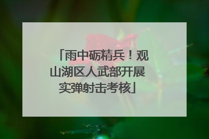 雨中砺精兵！观山湖区人武部开展实弹射击考核