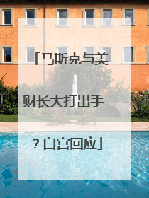 马斯克与美财长大打出手？白宫回应
