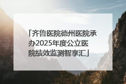 齐鲁医院德州医院承办2025年度公立医院绩效监测智享汇