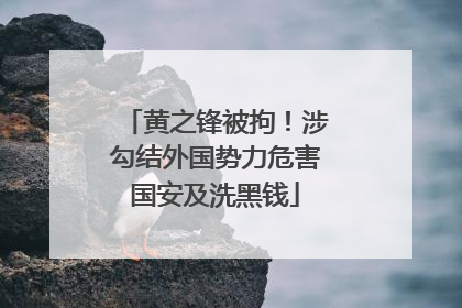 黄之锋被拘！涉勾结外国势力危害国安及洗黑钱
