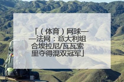 （体育）网球——法网：意大利组合埃拉尼/瓦瓦索里夺得混双冠军