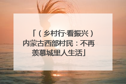 （乡村行·看振兴）内蒙古西部村民：不再羡慕城里人生活
