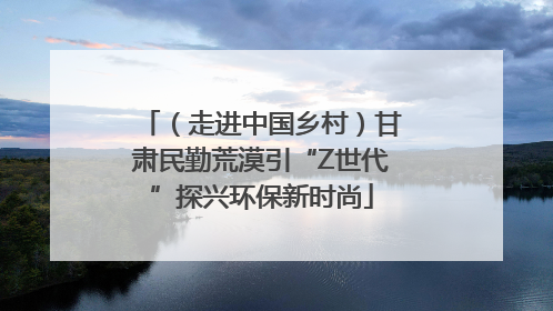 （走进中国乡村）甘肃民勤荒漠引“Z世代”探兴环保新时尚