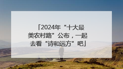 2024年“十大最美农村路”公布，一起去看“诗和远方”吧