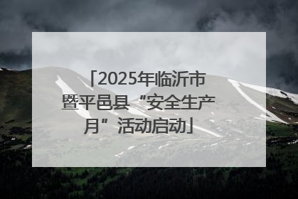 2025年临沂市暨平邑县“安全生产月”活动启动