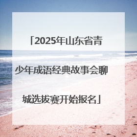 2025年山东省青少年成语经典故事会聊城选拔赛开始报名