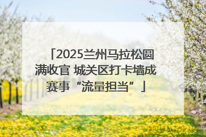 2025兰州马拉松圆满收官 城关区打卡墙成赛事“流量担当”