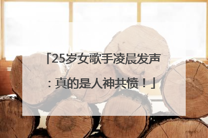 25岁女歌手凌晨发声：真的是人神共愤！