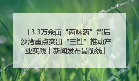 3.3万余亩“两味药”背后 沙湾重点突出“三性”推动产业实践丨新闻发布最前线