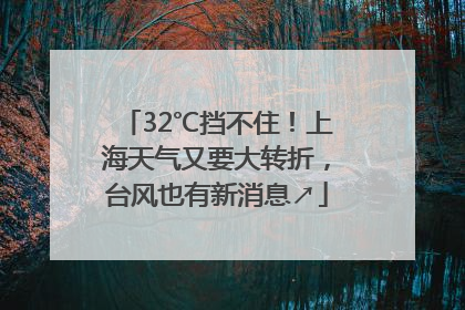 32℃挡不住！上海天气又要大转折，台风也有新消息↗