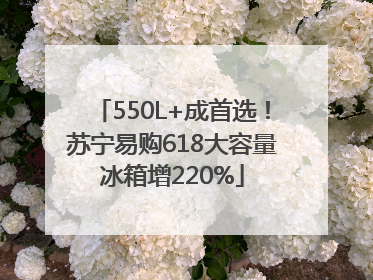 550L+成首选！苏宁易购618大容量冰箱增220%