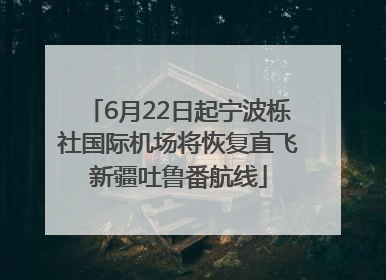 6月22日起宁波栎社国际机场将恢复直飞新疆吐鲁番航线