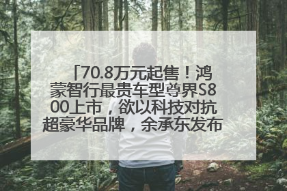 70.8万元起售！鸿蒙智行最贵车型尊界S800上市，欲以科技对抗超豪华品牌，余承东发布会未提及迈巴赫