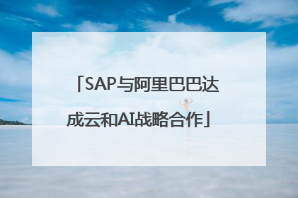 SAP与阿里巴巴达成云和AI战略合作